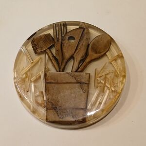 Vintage Lucite Resin Trivet